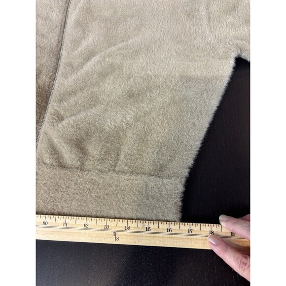 Gymshark x Whitney Simmons Full Zip Jacket Cement Brown Taupe Size Medium - Picture 10 of 11